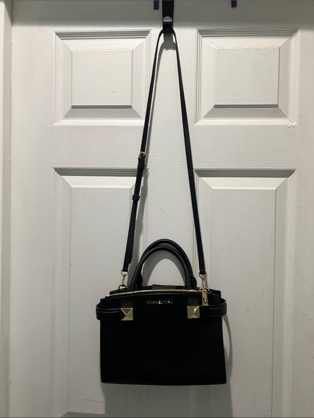 Michael Kors Black Satchel with Gold Hardware - Picture 1 of 11